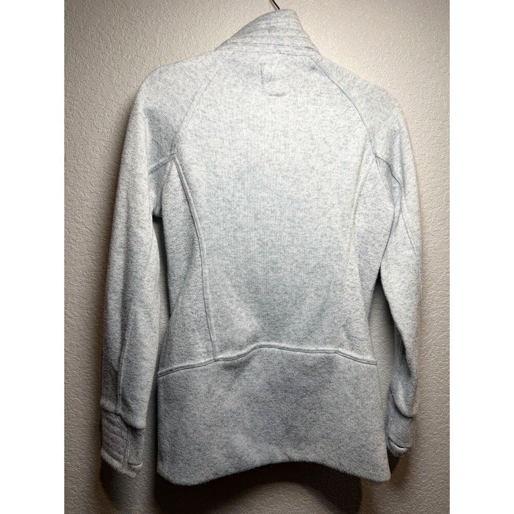 Thread & Supply Fleece Moto Zip Hoodie Jacket Gray Thumb Hole Women's Small - Picture 2 of 9